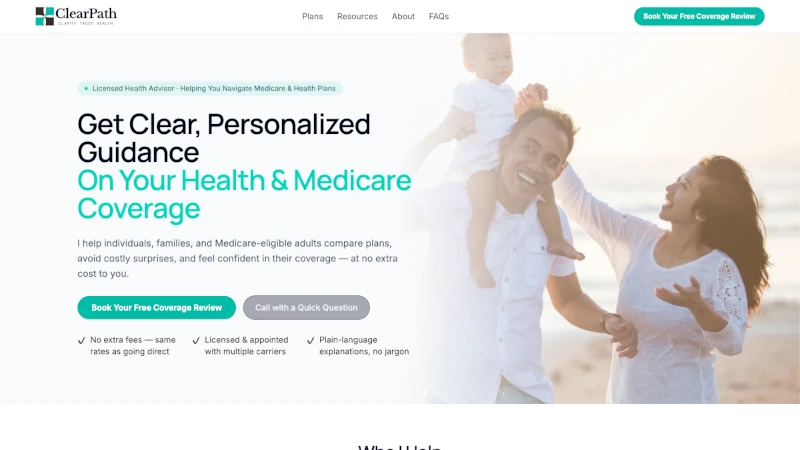ClearPath desktop website preview
