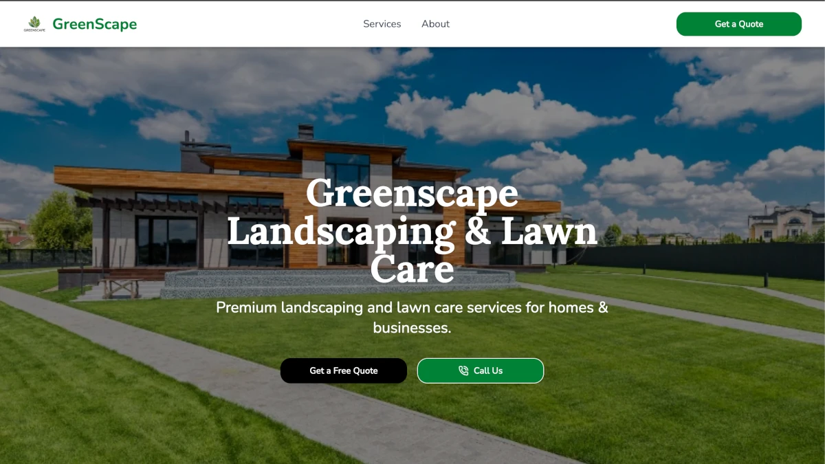 Landscaping website